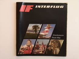 1974..GDR. BROCHURE..INTERFLUG..STRECKENKARTE..ROUTE MAP - Cartes Routières