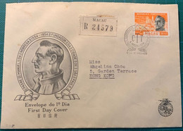 MACAU - MACAO - IV Centenaire De S.PAULO 4 Agusto 1954 1DIA - Jour -lettre Recommandée Pour HONG KONG - Briefe U. Dokumente