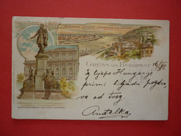 HUNGARY - BUDAPEST , GRUSS AUS BUDAPEST , OLD LITHO 1898 - Hungría
