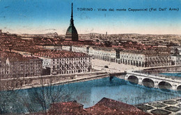 11205" TORINO-VISTA DAL MONTE CAPPUCCINI(FOT DALL'ARMI) "VERA FOTO-CART SPED 1917 - Tarjetas Panorámicas