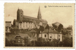CPA-Carte Postale Belgique-Lobbes-Eglise Vue Du Chemin De Fer  -VM26846mo - Lobbes