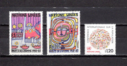 Naciones Unidas .- Ginebra    1983-84  .- Y&T  Nº   117/118-119 - Oblitérés