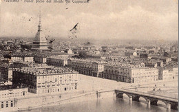 11211" TORINO-PANORAMA PRESO DAL MONTE DEI CAPPUCCINI " -VERA FOTO-CART SPED 1912 - Panoramic Views
