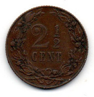 Pays Bas -  2.5 Cents 1905 - TB - 2.5 Cent