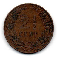 Pays Bas -  2.5 Cents 1906 - TB+ - 2.5 Centavos