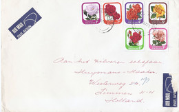 Nieuw Zealand Brief Met 6 Bloemenzegels 1976 (513) - Cartas & Documentos