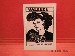 Cpm Collection Signee Jacques Lardie -illustrateur VALENCE Salon De La Cp 1989 Femme Chat - Bourses & Salons De Collections