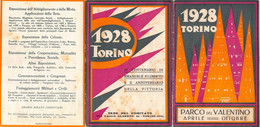 012108 "TORINO - PARCO DEL VALENTINO - ESPOSIZIONI E FESTE APRILE/OTTOBRE 1928 - IV CENT. EM. FILIBERTO E....."PROGRAMMI - Programs