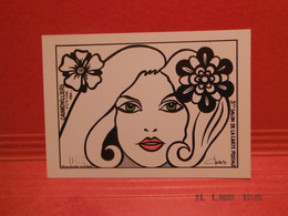 Cpm Collection Signee Jacques Lardie -illustrateur-GRANVILLIERS 3eme Salon De La Cp 1986  Figure Femme Fleurs - Bourses & Salons De Collections