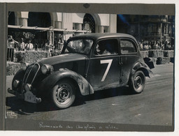 12eme Rallye Des Alpes 1949 - Equipe SEBAN DESCOMS - Sur La Promenade Des Anglais, NICE - SIMCA 8 COUPÉ 1949 - Cars