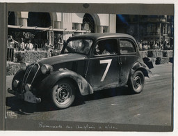 12eme Rallye Des Alpes 1949 - Equipe SEBAN DESCOMS - Sur La Promenade Des Anglais, NICE - SIMCA 8 COUPÉ 1949 - Automobile