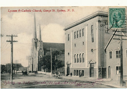 SYDNEY, N.S. - Lyceum & Catholic Church - Cape Breton