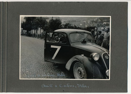 12eme Rallye Des Alpes 1949 - Equipe SEBAN DESCOMS - Arrivée Et Départ à Cortina D'Ampezzo - SIMCA 8 COUPÉ 1949 - Automobiles