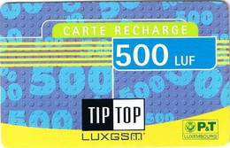 LUXEMBOURG : TIP09 500LUF TipTop Recharge BLUE USED - Luxemburg