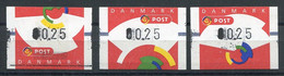 Denmark Dänemark Mi# ATM 5-7 Postfrisch/MNH - Overinking - Machine Labels [ATM]