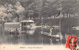 Poissy        78          Devant L'Ile Migneaux Pêcheurs A La Ligne    - Petite Déchirure - (voir Scan) - Poissy