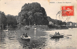 Poissy        78          Devant L'Ile Migneaux .     Barques   -. (voir Scan) - Poissy