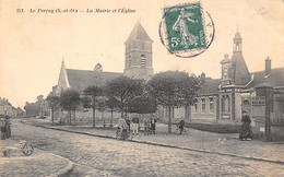 Le Perray En Yvelines         78     La Mairie Et L'Eglise        (voir Scan) - Le Perray En Yvelines