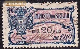 Fiscal/ Revenue, Portugal, 1910 - Imposto Do Sello / 20 Rs. - Usado