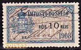 Fiscal/ Revenue, Portugal, 1908 - Imposto Do Sello / 10 Rs. - Oblitérés