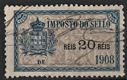 Fiscal/ Revenue, Portugal, 1908 - Imposto Do Sello / 20 Rs. - Usati