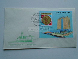 ZA346.28 CUBA FDC 1974   Exposicion Filatelica Nacional   Habana 74 - Cartas & Documentos