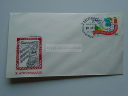 ZA346.29 CUBA FDC 1974 Federacion  Filatelica  Cubana  X Aniversario  1974 - Lettres & Documents