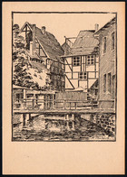 E7615 - R. Gerlach Künstlerkarte - Salzwedel Am Stabensteg - Verlag Rudolf Voigt - Salzwedel