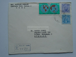 ZA346.32   CUBA  Registered Cover 1976  Cancel   Jesús Del Monte, La Habana,  Sent To Hungary - Lettres & Documents