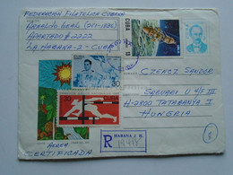 ZA346.33   CUBA  Registered Cover 1975 Cancel    La Habana,  Sent To Hungary - Storia Postale