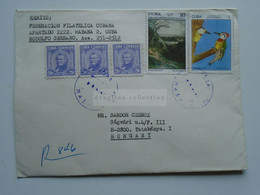 ZA346.37  CUBA  Registered Cover   1977  Cancel  La Habana    Sent To Hungary - Cartas & Documentos