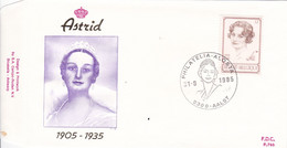B01-300 - FDC P765  - Cob 2183 - Royal Dynastie S.M. La Reine Astrid En 1935 - 31-08-1985 9300 Aalst - 1981-1990