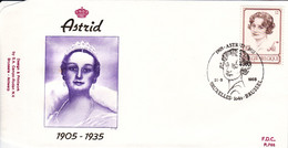 B01-300 - FDC P765  - Cob 2183 - Royal Dynastie S.M. La Reine Astrid En 1935 - 31-08-1985 Bruxelles 1040 Brussel - 1981-1990