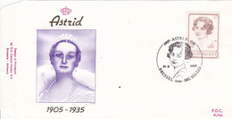 B01-300 - FDC P765  - Cob 2183 - Royal Dynastie S.M. La Reine Astrid En 1935 - 31-08-1985 Brussel 1040 Bruxelles - 1981-1990