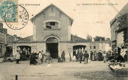 Mareuil Sur Lay * 1906 * Le Marché * Halle - Mareuil Sur Lay Dissais