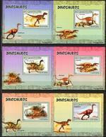 A{121} Mozambique 2007 Dinosaurs 6 S/S Deluxe MNH** - Mozambico