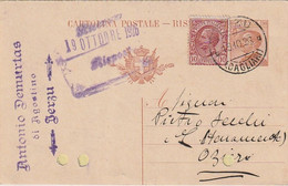 A52. Ierzu. 1926. Annullo Guller IERZU (CAGLIARI), Su Cartolina Postale. Timbro PUBBLICITARIO. - Marcophilie