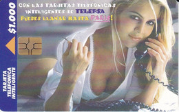 TARJETA DE COLOMBIA DE UNA CHICA SEXI $1000 (EROTICA-NUDE) TELEPSA TIRADA 10000 - Colombia