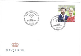 Luxembourg 2012 Guillaume Stephanie Fiancailles Verlobung - Storia Postale