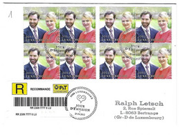 Luxembourg 2012 Guillaume Stephanie Fiancailles Verlobung - Storia Postale