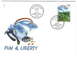 Luxembourg 2012 Fun Liberty Paragliding Parapente - Storia Postale