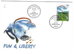 Luxembourg 2012 Fun Liberty Paragliding Parapente - Storia Postale