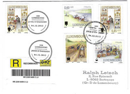 Luxembourg 2012 Waschfrau Hutmacherin Bauerin Marktfrau Lavandiere Modiste Paysanne Maraichere - Storia Postale