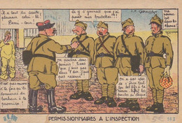 AK Permissionnaires A L'Inspection - Humor - Franz. Soldaten - Ca. 1920 (54196) - Umoristiche