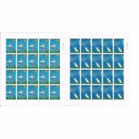 SAN MARINO 1999 CAMPIONATO MONDIALE VOLO LBERO 2 MINIFOGLII INTERO ** MNH - Blocks & Sheetlets