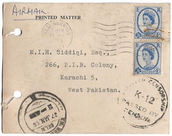 Great Britain Post Card ER 4p Barclays Bank  Tulse Hill To West Pakistan. - Brieven En Documenten