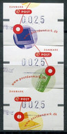 Denmark Dänemark Mi# ATM 14-16 Digitalisation,  Postfrisch/MNH - Strip Cutting Error - Timbres De Distributeurs [ATM]