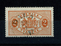 Ref 1458 - 1874 Sweden - 2ore Official Used Stamp - SG O27 - Dienstmarken