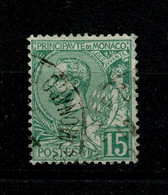 Ref 1458 -  Monaco 1921 - 15c Used Stamp - SG 25 - Oblitérés