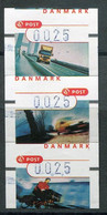 Denmark Dänemark Mi# ATM 17-9, Transport Velo, Cars Postfrisch/MNH - Strip Cutting Error - Viñetas De Franqueo [ATM]